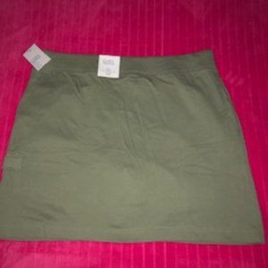 Croft and Barrow Skort XL Mid-rise NWT Loden Green 100% Cotton